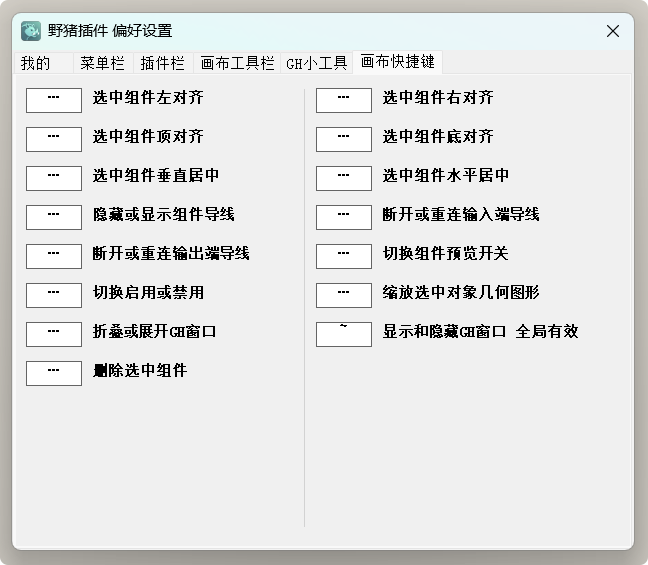 画布快捷键